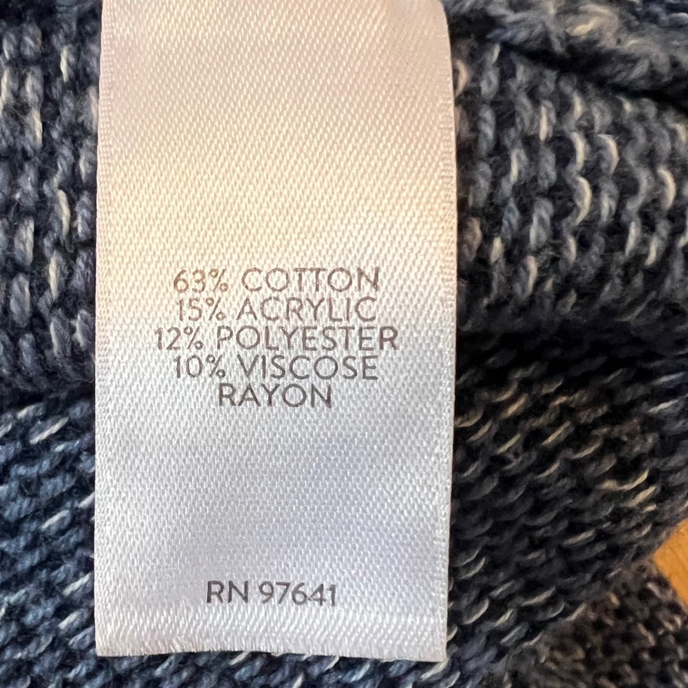 Pure Jill Womens Petite Small Blue Knit Cowl Neck Tunic Top with Drawstring - Picture 5 of 9